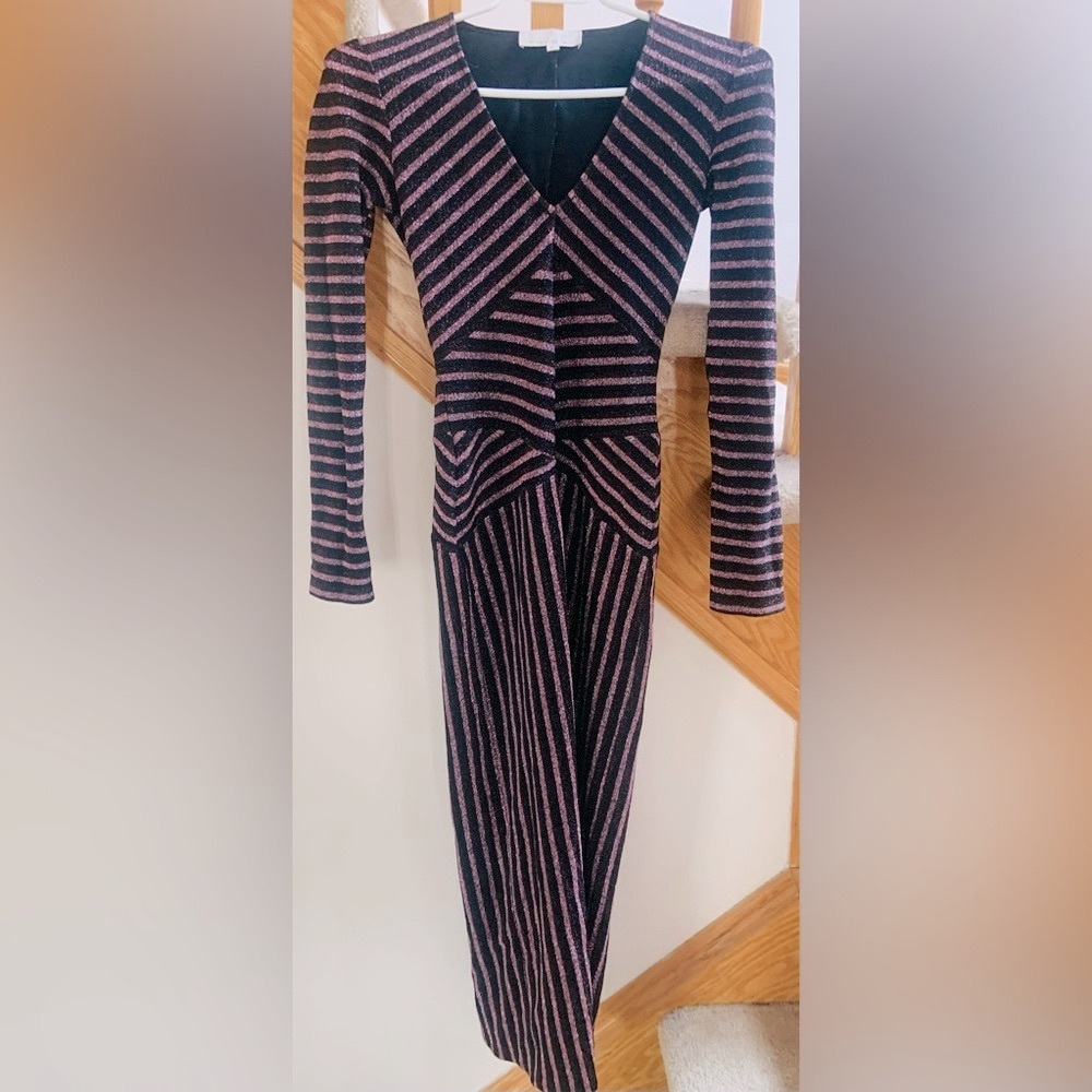 Fleur du Mal Black Long Sleeve Bodycon Dress Sparkles 💖 ✨& Very Sexy Cocktail